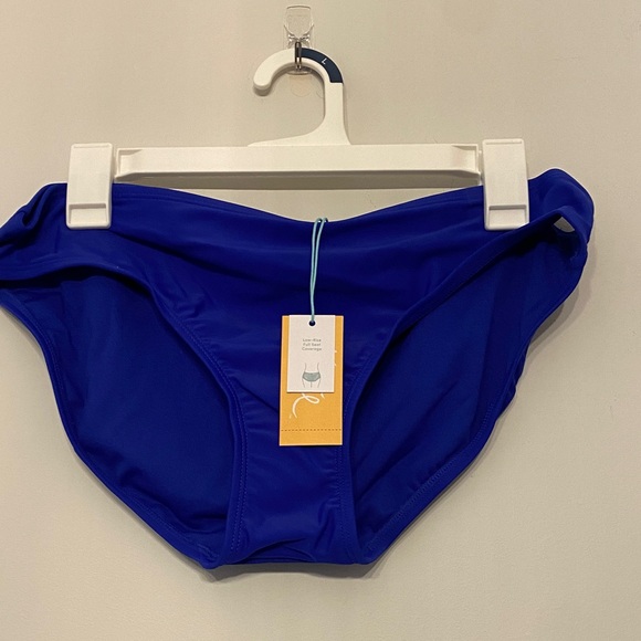 Kona Sol Vibrant Blue Bikini Bottoms Sz L NWT - Picture 1 of 6